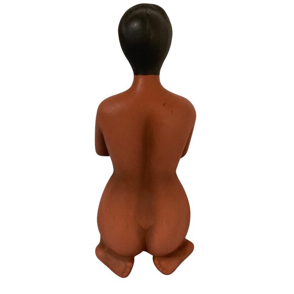 Folk Art Terracotta Lady Of Lilies Figurine Calla Lily - Picture 4 of 7